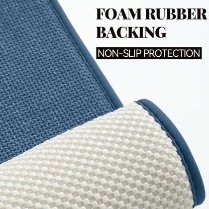 Thick Memory Foam Bathroom Mat, Soft Absorbent Polyester Bath Rug Quick Dry, Non Slip Shower Floor Rugs with Rubber Backing, Machine Washable (Camel, 24" x 16")