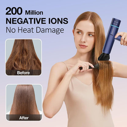 Professional Ionic Hair Dryer with Diffuser,150000 RPM High-Speed Ionic Low Noise Blow Dryer, Powerful 1600 Watt Motor for Fast Drying and Straight & Wavy Hair, Lightweight