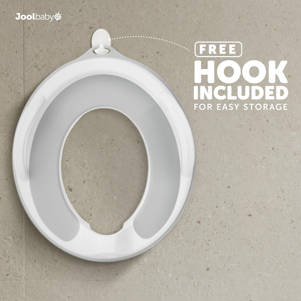 Potty Training Seat for Boys and Girls With Handles, Fits Round & Oval Toilets, Non-Slip with Splash Guard, Includes Free Storage Hook (Aqua)