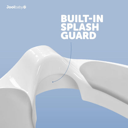 Potty Training Seat for Boys and Girls With Handles, Fits Round & Oval Toilets, Non-Slip with Splash Guard, Includes Free Storage Hook (Aqua)