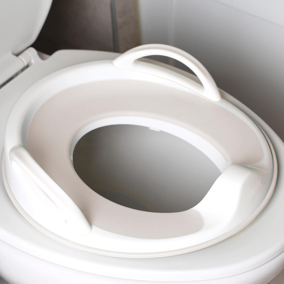 Potty Training Seat for Boys and Girls With Handles, Fits Round & Oval Toilets, Non-Slip with Splash Guard, Includes Free Storage Hook (Aqua)