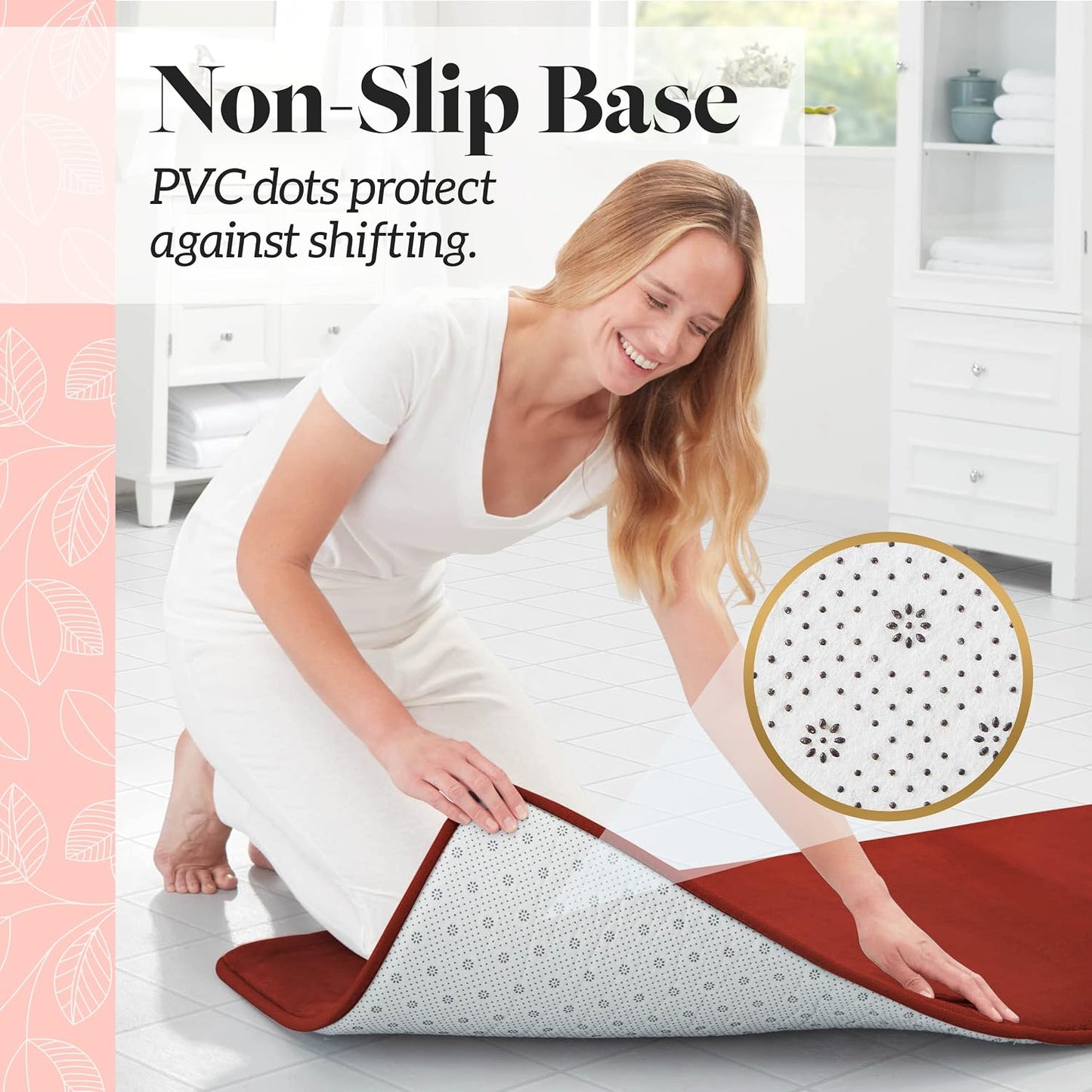 Memory Foam Bath Mat Non Slip Absorbent Super Cozy Velvet Bathroom Rug Carpet (17 inches X 24 inches, Grey)