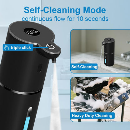 Automatic Liquid Soap Dispenser Touchless, USB Rechargeable Smart Hand Soap Dispenser, 6-Level Adjustable, 12.8oz/380mL Wall Mounted for Bathroom Kitchen Accessories Dish Soap-White