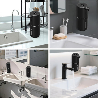 Automatic Liquid Soap Dispenser Touchless, USB Rechargeable Smart Hand Soap Dispenser, 6-Level Adjustable, 12.8oz/380mL Wall Mounted for Bathroom Kitchen Accessories Dish Soap-White