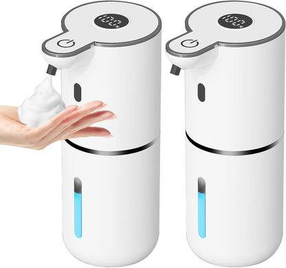 Automatic Liquid Soap Dispenser Touchless, USB Rechargeable Smart Hand Soap Dispenser, 6-Level Adjustable, 12.8oz/380mL Wall Mounted for Bathroom Kitchen Accessories Dish Soap-White