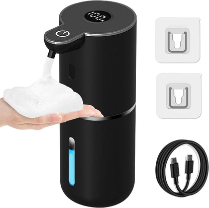 Automatic Liquid Soap Dispenser Touchless, USB Rechargeable Smart Hand Soap Dispenser, 6-Level Adjustable, 12.8oz/380mL Wall Mounted for Bathroom Kitchen Accessories Dish Soap-White