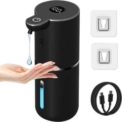 Automatic Liquid Soap Dispenser Touchless, USB Rechargeable Smart Hand Soap Dispenser, 6-Level Adjustable, 12.8oz/380mL Wall Mounted for Bathroom Kitchen Accessories Dish Soap-White