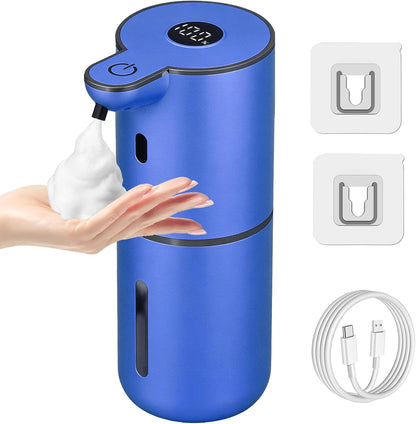 Automatic Liquid Soap Dispenser Touchless, USB Rechargeable Smart Hand Soap Dispenser, 6-Level Adjustable, 12.8oz/380mL Wall Mounted for Bathroom Kitchen Accessories Dish Soap-White