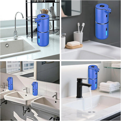 Automatic Liquid Soap Dispenser Touchless, USB Rechargeable Smart Hand Soap Dispenser, 6-Level Adjustable, 12.8oz/380mL Wall Mounted for Bathroom Kitchen Accessories Dish Soap-White