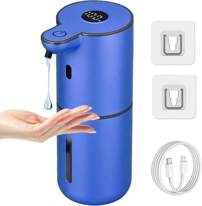 Automatic Liquid Soap Dispenser Touchless, USB Rechargeable Smart Hand Soap Dispenser, 6-Level Adjustable, 12.8oz/380mL Wall Mounted for Bathroom Kitchen Accessories Dish Soap-White