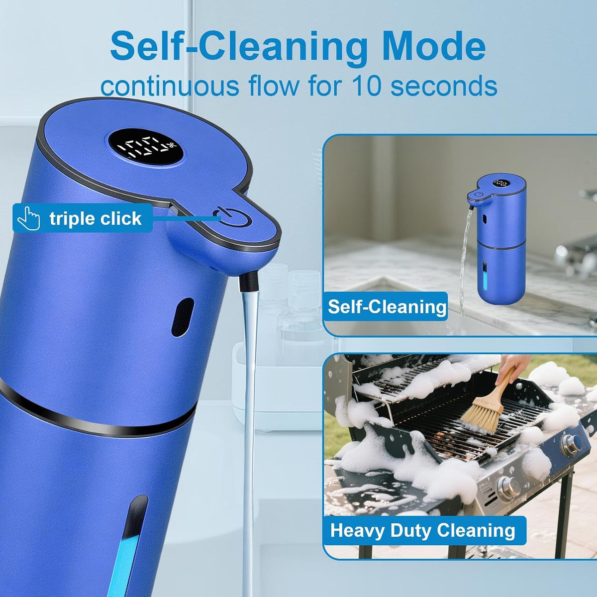 Automatic Liquid Soap Dispenser Touchless, USB Rechargeable Smart Hand Soap Dispenser, 6-Level Adjustable, 12.8oz/380mL Wall Mounted for Bathroom Kitchen Accessories Dish Soap-White