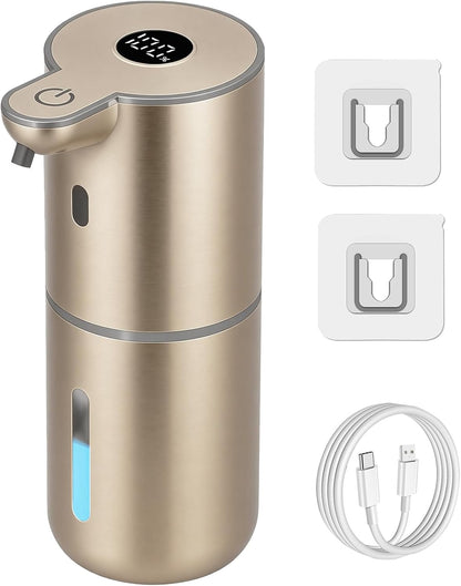 Automatic Liquid Soap Dispenser Touchless, USB Rechargeable Smart Hand Soap Dispenser, 6-Level Adjustable, 12.8oz/380mL Wall Mounted for Bathroom Kitchen Accessories Dish Soap-White