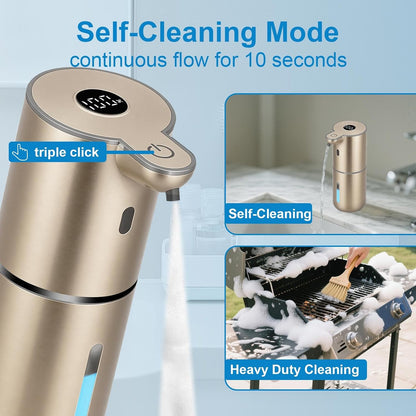 Automatic Liquid Soap Dispenser Touchless, USB Rechargeable Smart Hand Soap Dispenser, 6-Level Adjustable, 12.8oz/380mL Wall Mounted for Bathroom Kitchen Accessories Dish Soap-White