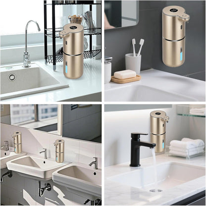 Automatic Liquid Soap Dispenser Touchless, USB Rechargeable Smart Hand Soap Dispenser, 6-Level Adjustable, 12.8oz/380mL Wall Mounted for Bathroom Kitchen Accessories Dish Soap-White