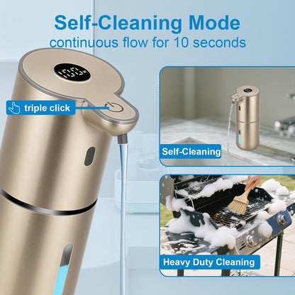 Automatic Liquid Soap Dispenser Touchless, USB Rechargeable Smart Hand Soap Dispenser, 6-Level Adjustable, 12.8oz/380mL Wall Mounted for Bathroom Kitchen Accessories Dish Soap-White