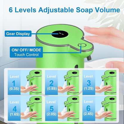 Automatic Liquid Soap Dispenser Touchless, USB Rechargeable Smart Hand Soap Dispenser, 6-Level Adjustable, 12.8oz/380mL Wall Mounted for Bathroom Kitchen Accessories Dish Soap-White