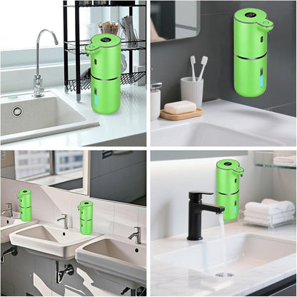 Automatic Liquid Soap Dispenser Touchless, USB Rechargeable Smart Hand Soap Dispenser, 6-Level Adjustable, 12.8oz/380mL Wall Mounted for Bathroom Kitchen Accessories Dish Soap-White