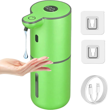 Automatic Liquid Soap Dispenser Touchless, USB Rechargeable Smart Hand Soap Dispenser, 6-Level Adjustable, 12.8oz/380mL Wall Mounted for Bathroom Kitchen Accessories Dish Soap-White