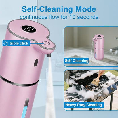 Automatic Liquid Soap Dispenser Touchless, USB Rechargeable Smart Hand Soap Dispenser, 6-Level Adjustable, 12.8oz/380mL Wall Mounted for Bathroom Kitchen Accessories Dish Soap-White