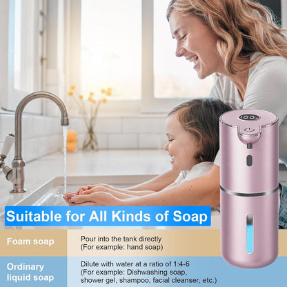 Automatic Liquid Soap Dispenser Touchless, USB Rechargeable Smart Hand Soap Dispenser, 6-Level Adjustable, 12.8oz/380mL Wall Mounted for Bathroom Kitchen Accessories Dish Soap-White