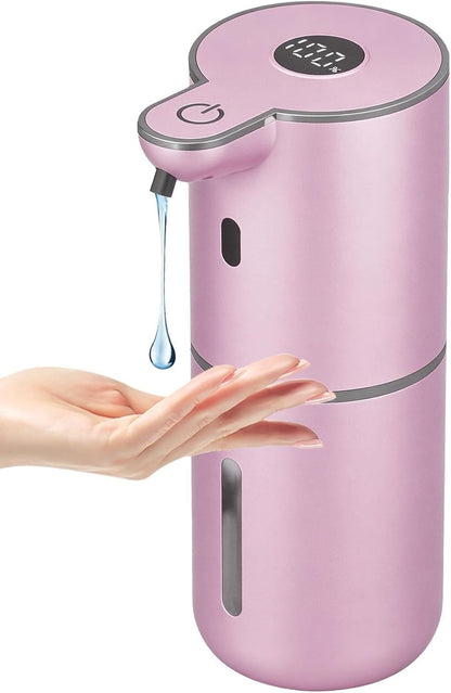 Automatic Liquid Soap Dispenser Touchless, USB Rechargeable Smart Hand Soap Dispenser, 6-Level Adjustable, 12.8oz/380mL Wall Mounted for Bathroom Kitchen Accessories Dish Soap-White