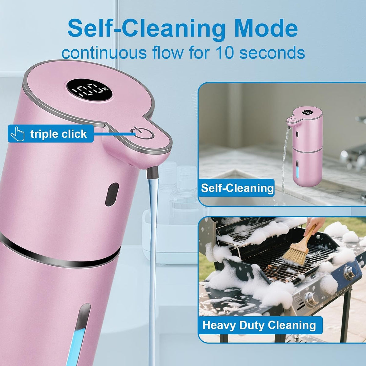 Automatic Liquid Soap Dispenser Touchless, USB Rechargeable Smart Hand Soap Dispenser, 6-Level Adjustable, 12.8oz/380mL Wall Mounted for Bathroom Kitchen Accessories Dish Soap-White
