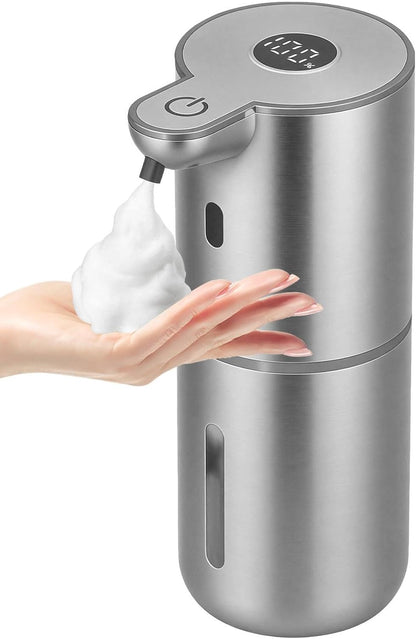 Automatic Liquid Soap Dispenser Touchless, USB Rechargeable Smart Hand Soap Dispenser, 6-Level Adjustable, 12.8oz/380mL Wall Mounted for Bathroom Kitchen Accessories Dish Soap-White