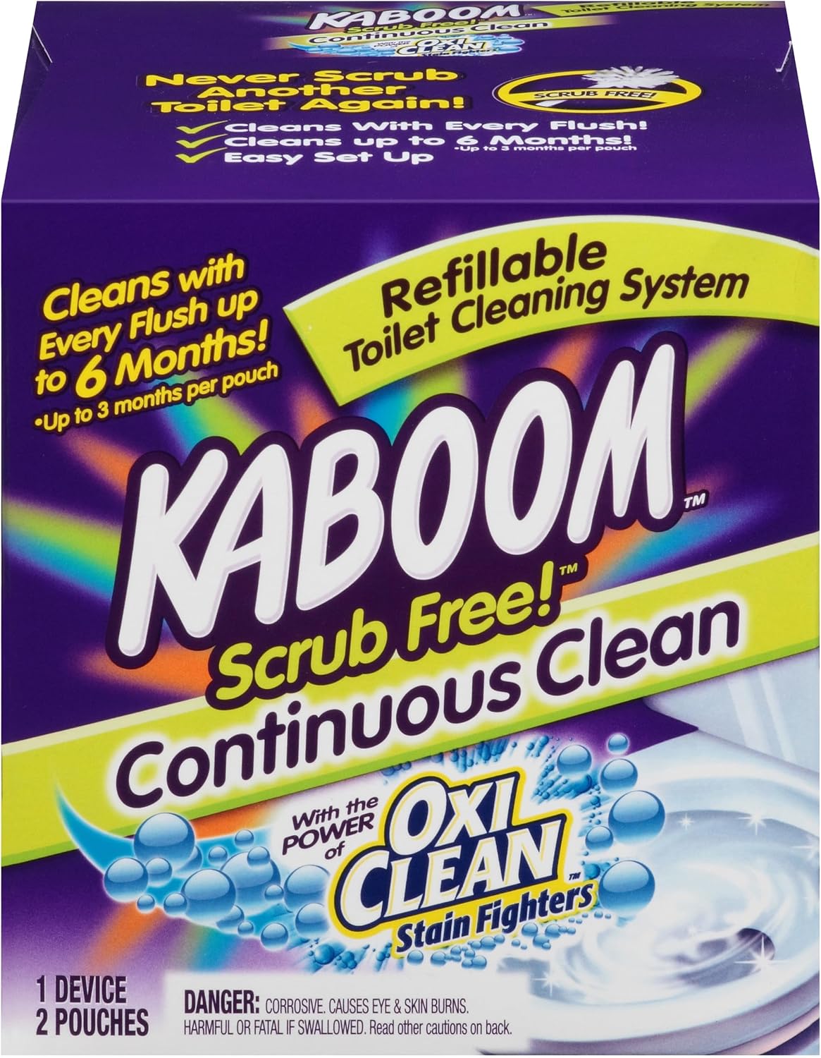 Scrub Free! Toilet Bowl Cleaner System with 2 Refills
