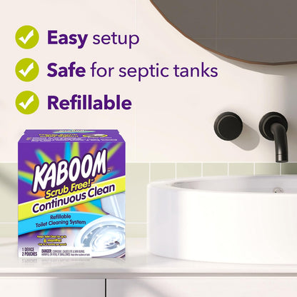 Scrub Free! Toilet Bowl Cleaner System with 2 Refills