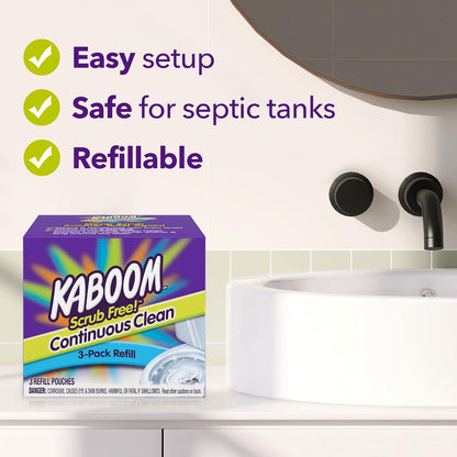 Scrub Free! Toilet Bowl Cleaner System with 2 Refills