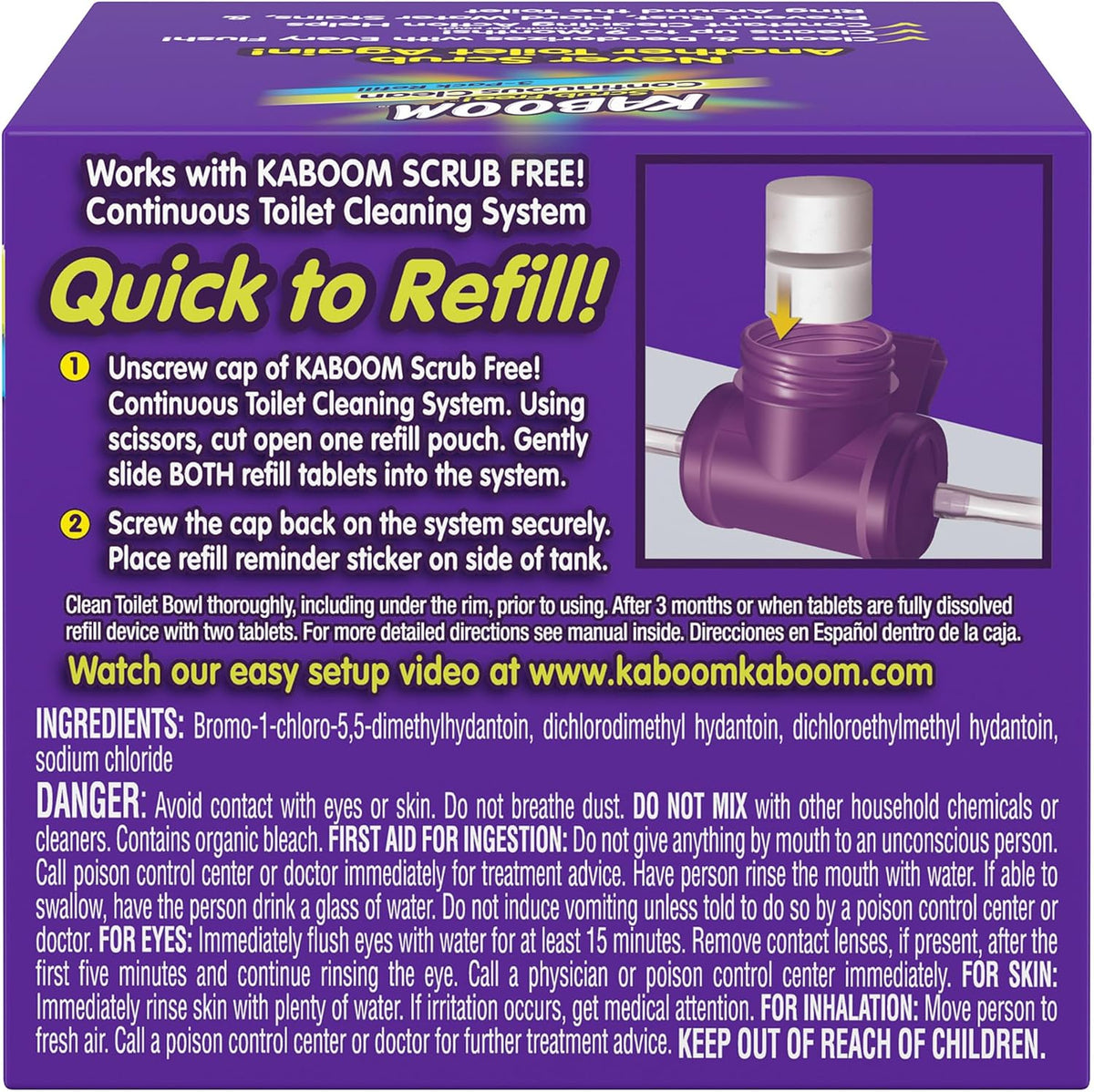Scrub Free! Toilet Bowl Cleaner System with 2 Refills