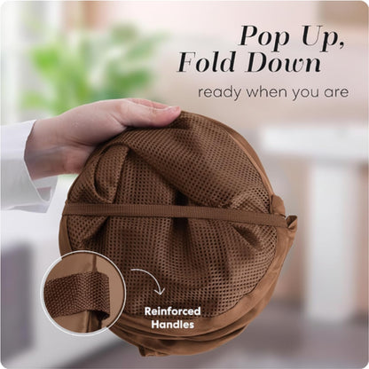 Collapsible Mesh Laundry Hamper, Blue