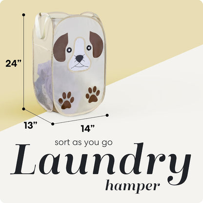 Collapsible Mesh Laundry Hamper, Blue
