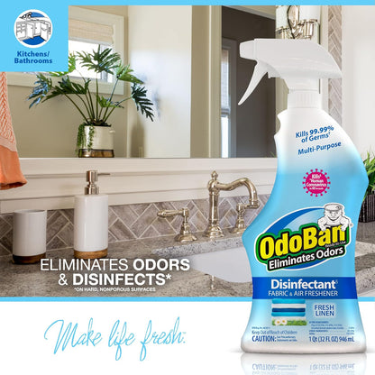 Ready-to-Use Disinfectant and Odor Eliminator, 32 Ounce Spray Bottle, Original Eucalyptus Scent