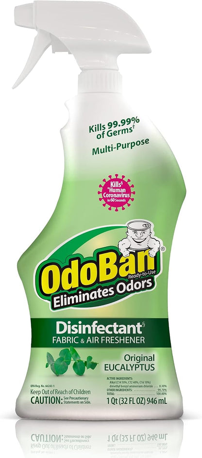 Ready-to-Use Disinfectant and Odor Eliminator, 32 Ounce Spray Bottle, Original Eucalyptus Scent