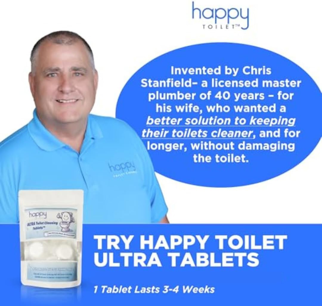 Original Toilet Bowl Tablet Holder Automatic Toilet Bowl Cleaner - Easy Install Toilet Tablet Holder, Auto Toilet Cleaning System Tank Caddy, Septic Safe Flush, Made in USA (2PK)