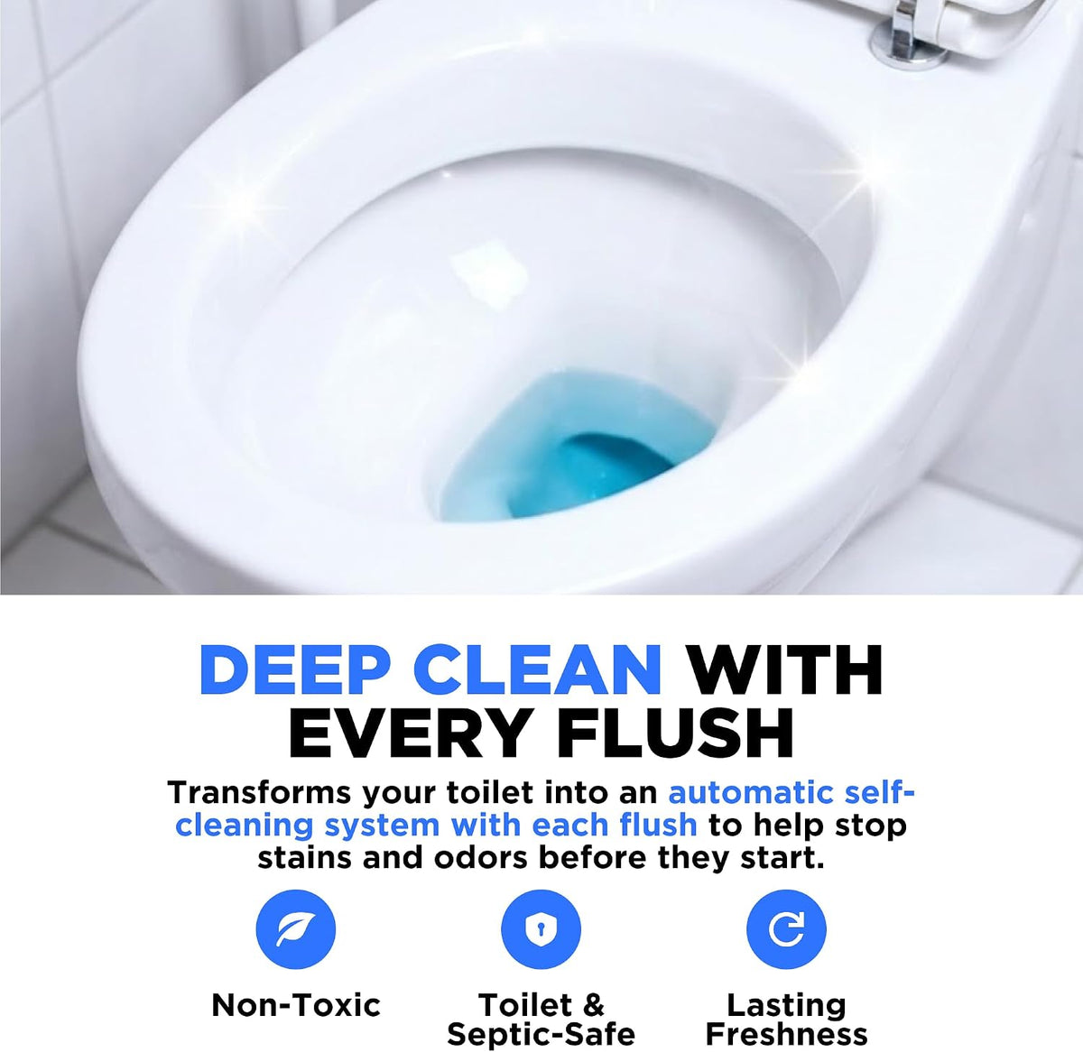 Original Toilet Bowl Tablet Holder Automatic Toilet Bowl Cleaner - Easy Install Toilet Tablet Holder, Auto Toilet Cleaning System Tank Caddy, Septic Safe Flush, Made in USA (2PK)