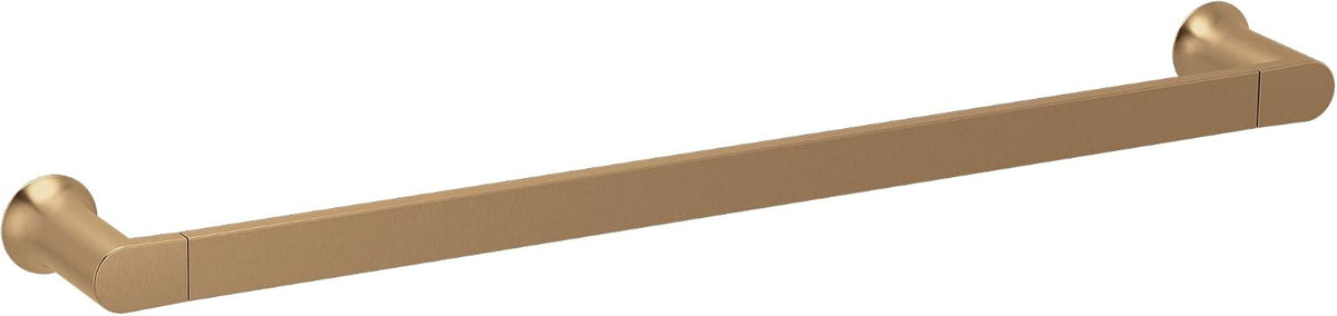 Genta LX Modern Single Kitchen or Bathroom Towel Bar, 24-Inch, Matte Black, BH3824BL