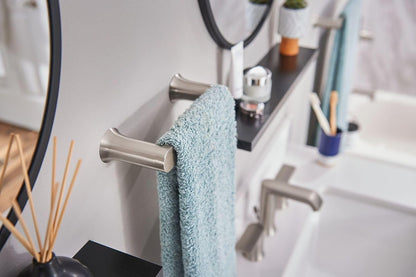 Genta LX Modern Single Kitchen or Bathroom Towel Bar, 24-Inch, Matte Black, BH3824BL