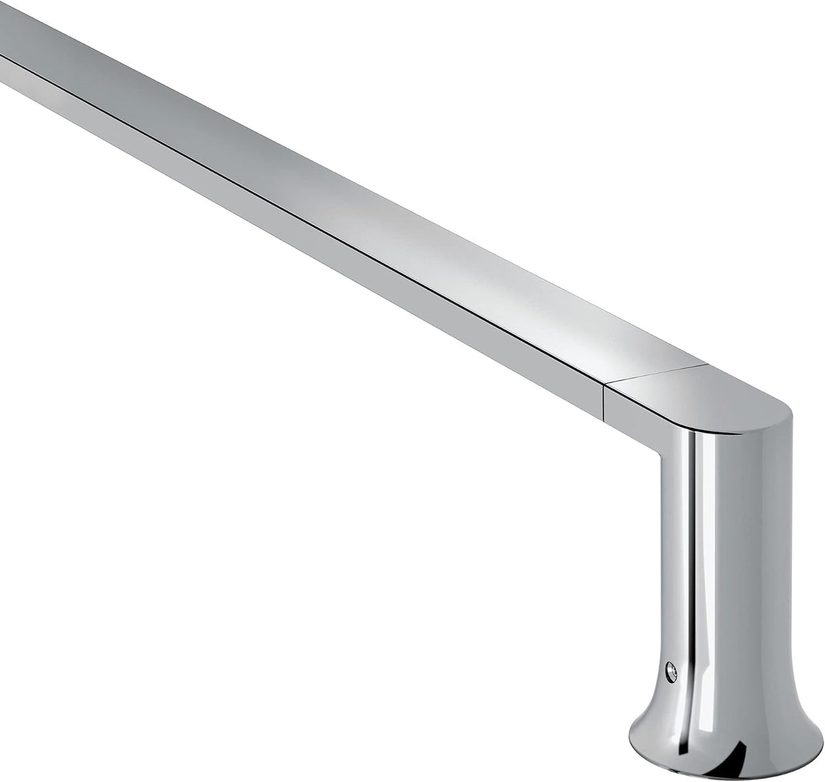 Genta LX Modern Single Kitchen or Bathroom Towel Bar, 24-Inch, Matte Black, BH3824BL