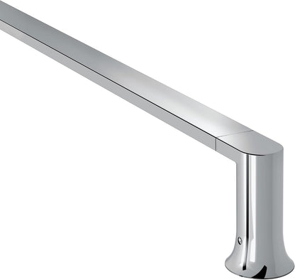 Genta LX Modern Single Kitchen or Bathroom Towel Bar, 24-Inch, Matte Black, BH3824BL