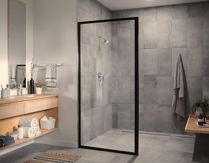 Genta LX Modern Single Kitchen or Bathroom Towel Bar, 24-Inch, Matte Black, BH3824BL
