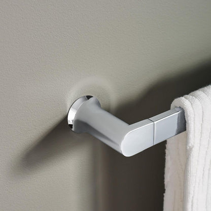 Genta LX Modern Single Kitchen or Bathroom Towel Bar, 24-Inch, Matte Black, BH3824BL