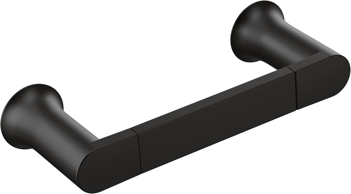 Genta LX Modern Single Kitchen or Bathroom Towel Bar, 24-Inch, Matte Black, BH3824BL