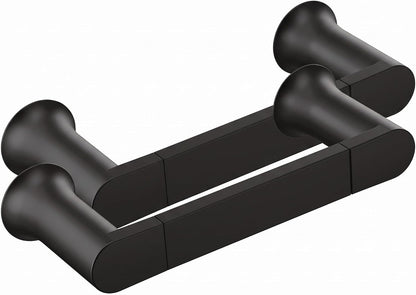 Genta LX Modern Single Kitchen or Bathroom Towel Bar, 24-Inch, Matte Black, BH3824BL