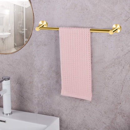 Adjustable Stainless Steel Towel Racks for Bathroom 13.18-24In | Rustproof Single Towel Bar Wall Mounted, Sturdy & Space-Saving Towel Holder Rod for Bathroom Accessories, Silver
