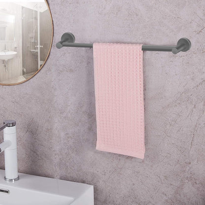 Adjustable Stainless Steel Towel Racks for Bathroom 13.18-24In | Rustproof Single Towel Bar Wall Mounted, Sturdy & Space-Saving Towel Holder Rod for Bathroom Accessories, Silver