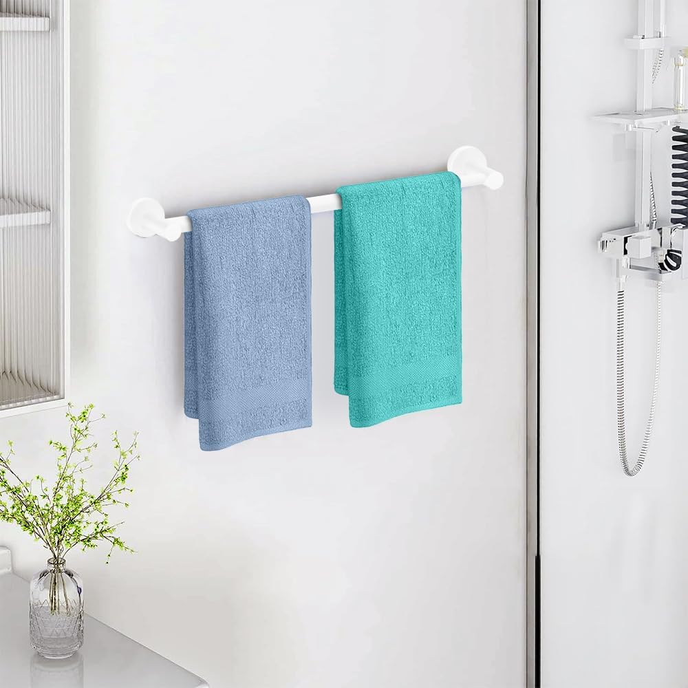 Adjustable Stainless Steel Towel Racks for Bathroom 13.18-24In | Rustproof Single Towel Bar Wall Mounted, Sturdy & Space-Saving Towel Holder Rod for Bathroom Accessories, Silver