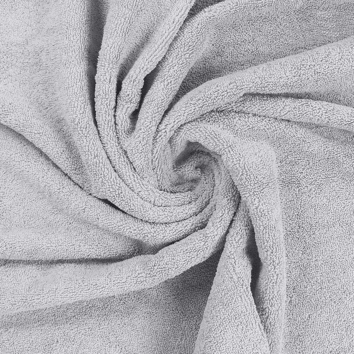 8 Piece Majestic Plush Luxury Towel Set, Cotton, Grey | Majestic Plush 100% Ring Spun Cotton Towels - Super Absorbent, Quicker-to-Dry, Thick & Soft, Bathroom, Spa & Hotel
