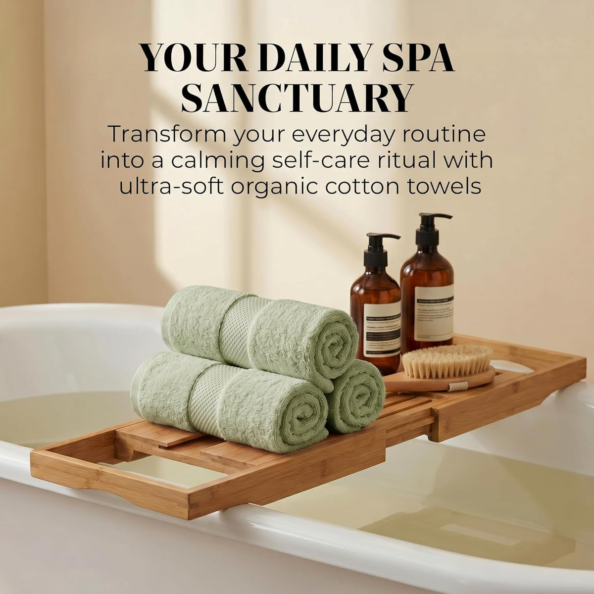 Organic Cotton Luxury Plush Bath Towels, GOTS, 6-Pack – White | GOTS & Oeko-TEX, premium soft, absorbent & quick-drying towels for bathroom, gym, spa & hotel use, 700 GSM organic cotton